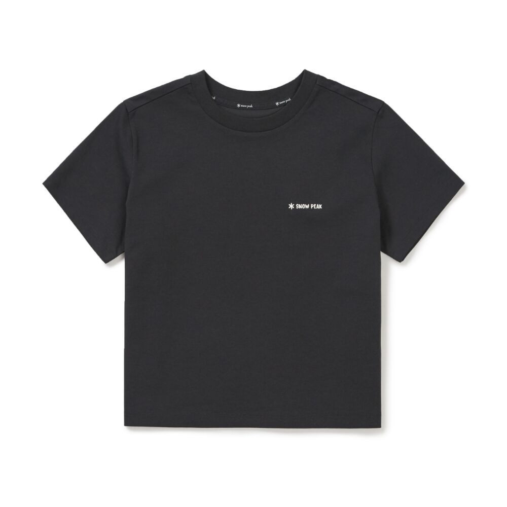 SNOWPEAK APPAREL Aerocool Women's Crop Short Sleeve T-Shirt Dark Charcoal (S26MWFTS27)