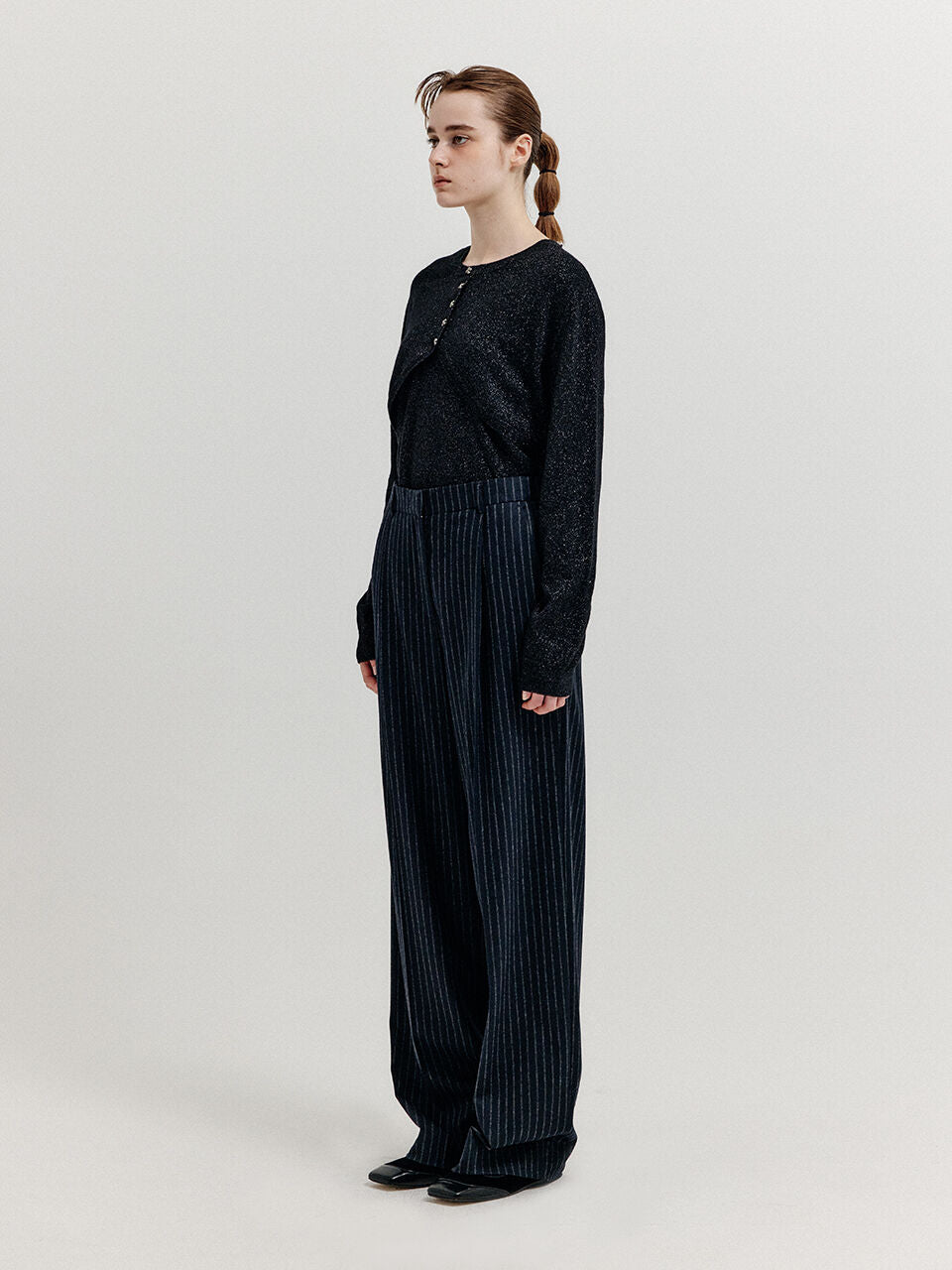 EENK XIELX Classic Pants - Navy/Grey Stripe