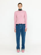 EENK EENK Knitwear Flared Hem Pullover - Light Pink