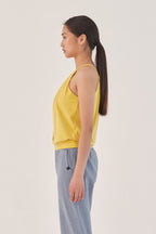 OZEZ OZTS1071 Halterneck Pigmented Camisole - Yellow