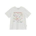 THEMUSEUMVISITOR COLOR TYPO SLUB T-SHIRT (WHITE)