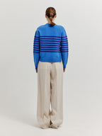 EENK EENK XTRIPE Stripe Knit Top - Blue