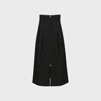 YCH HIGH-WAIST CORSET-STYLE SKIRT BLACK (F24SK5081BK)