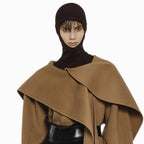 YCH LONG SLEEVE MIDI NECK TOP BROWN (W24TS11081BR)