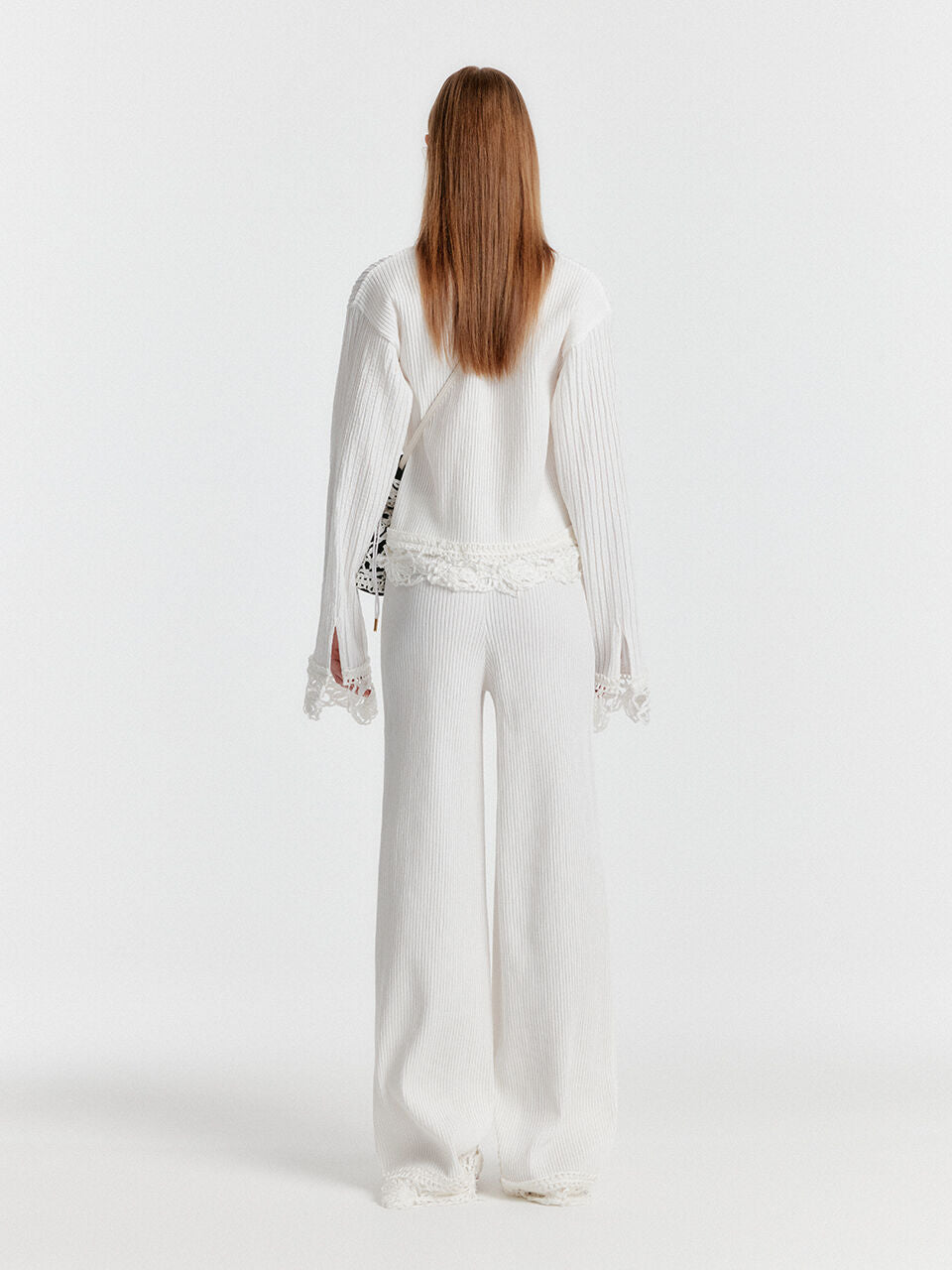EENK YENIZ Lace-trim Pants - White
