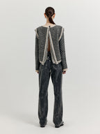 EENK EENK XENEVA Asymmetric Front Denim Pants - Dark Grey