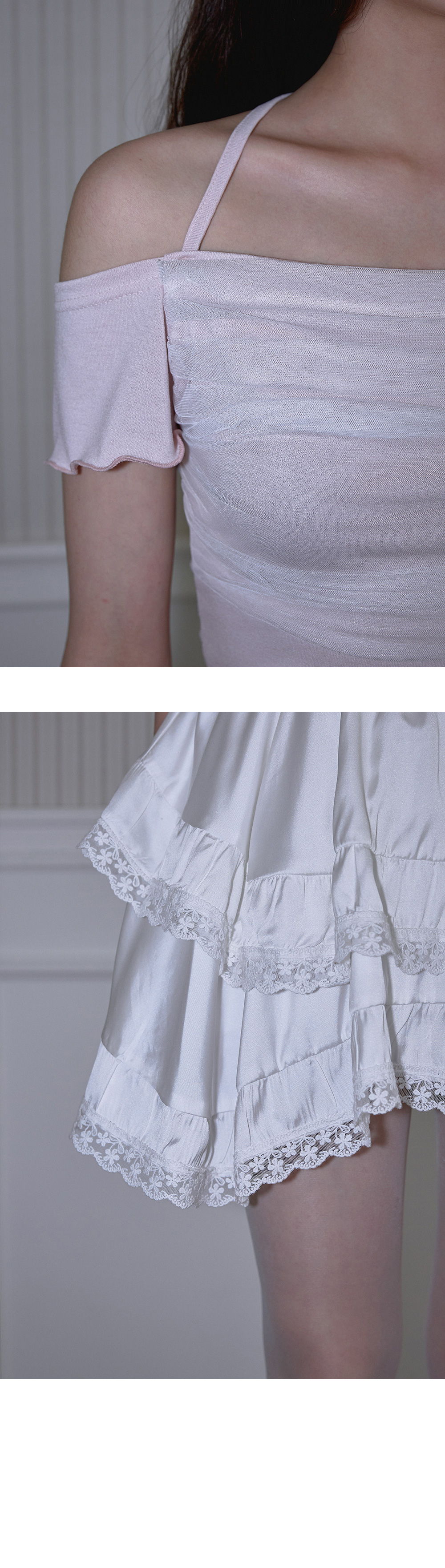 RoséFrantz Sha Layered Halter T-shirt [Pink]