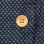CHIQUITA 16th_Summer Dot Shirring Shirt Navy 232303ONV (domestic production)