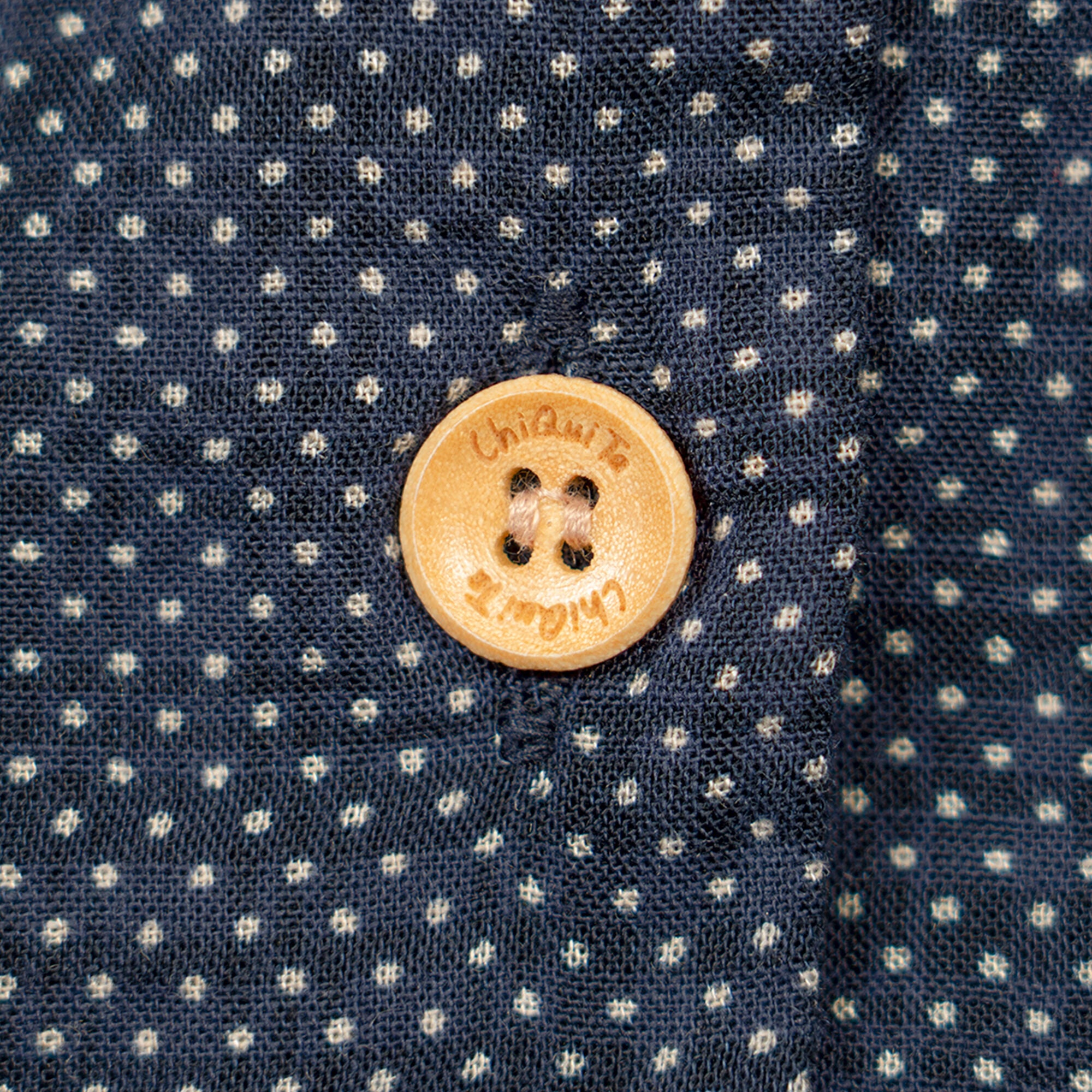 CHIQUITA 16th_Summer Dot Shirring Shirt Navy 232303ONV (domestic production)