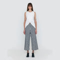 EENK EENK Pants Ankle-Length - Ivory/Navy Check