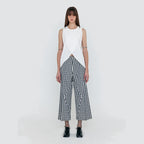 EENK EENK Pants Ankle-Length - Ivory/Navy Check