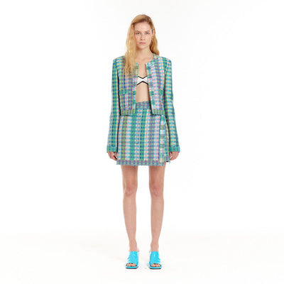 UEMP Mini Wrap Skirt - Green Multi