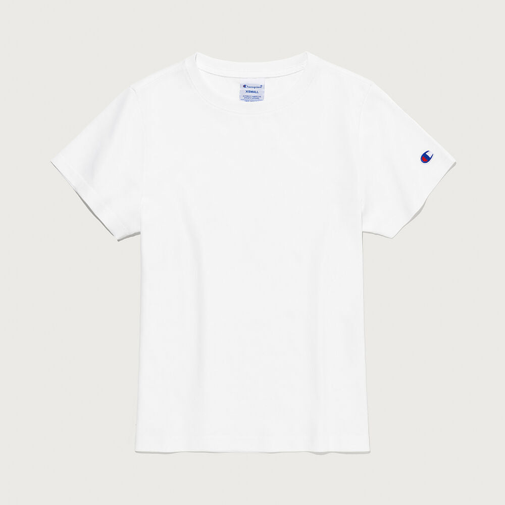 CHAMPION Women's C Logo Slim Fit Short Sleeve T-Shirt White