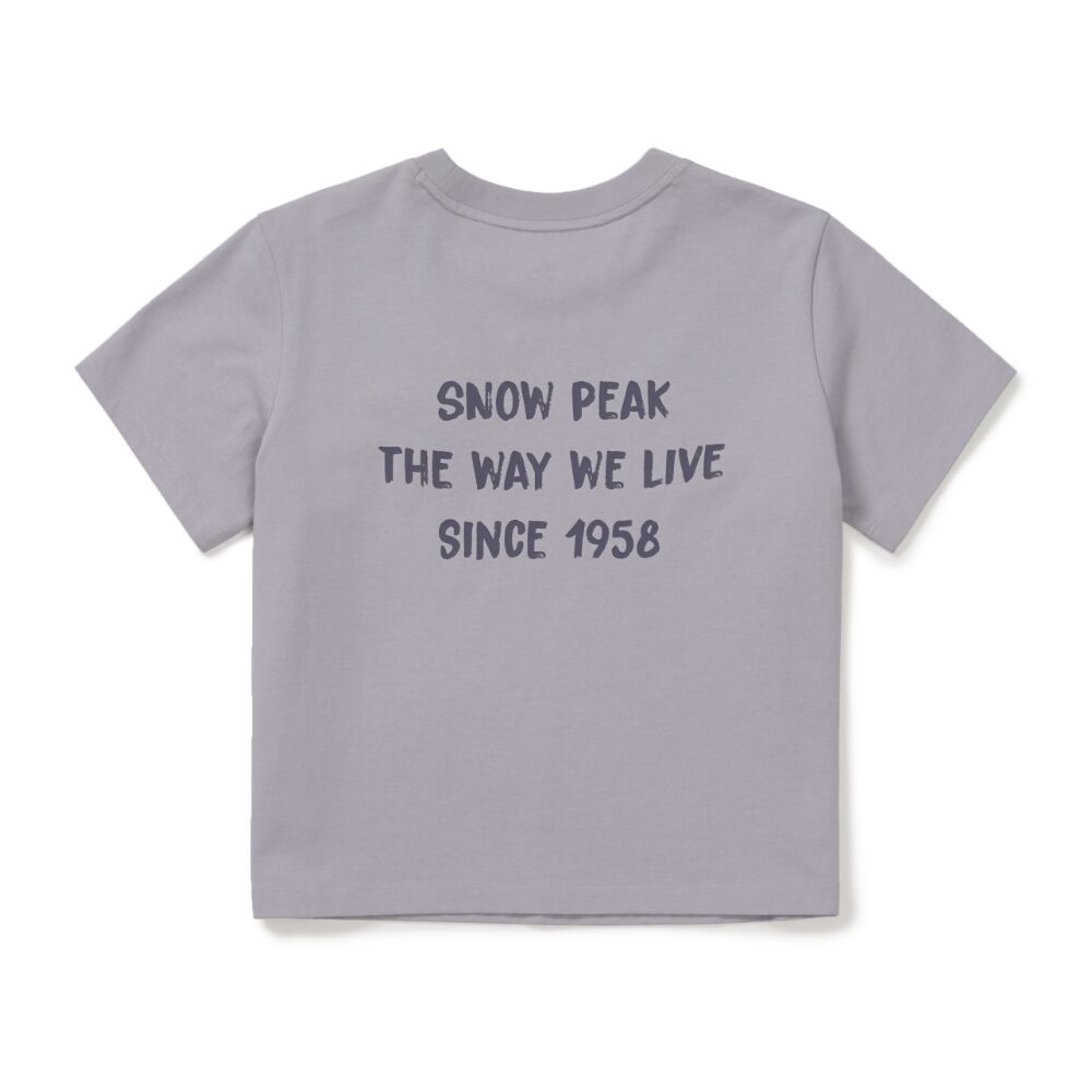 SNOWPEAK APPAREL Aerocool Women's Crop Short Sleeve T-Shirt Gray Blue (S26MWFTS27)