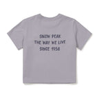 SNOWPEAK APPAREL Aerocool Women's Crop Short Sleeve T-Shirt Gray Blue (S26MWFTS27)