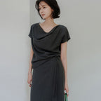 MEMUA Linen blend wave blouse
