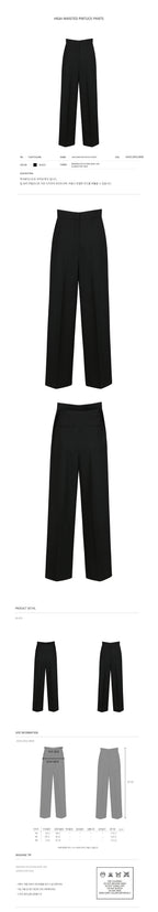 YCH HIGH-WAISTED PINTUCK PANTS BLACK (F24PT4141BK)