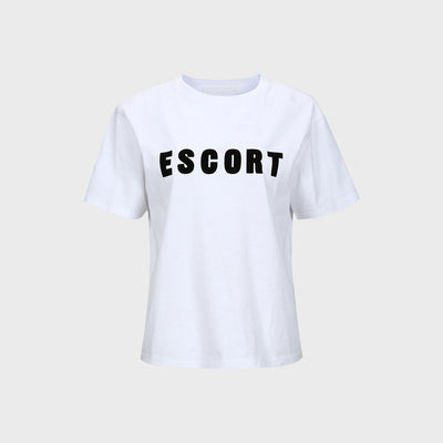 ESCORT-PRINT T-SHIRT WHITE (F23TO905WH)