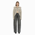 YCH SAILOR FUR COLLAR ZIP-UP JACKET LIGHT GREY (W24KT9051LG)