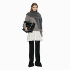 YCH OVERSIZED NECK CAPE GREY (W24KT9081GY)