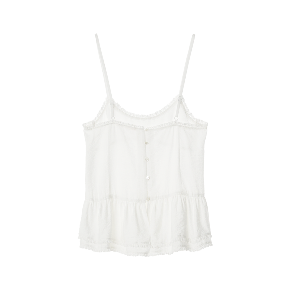 GBH APPAREL FRILL LACE SLEEVELESS / WHITE