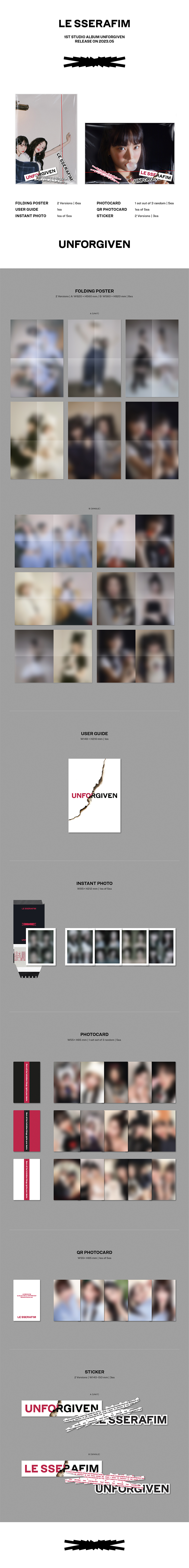 1st Studio Album 'UNFORGIVEN' (WEVERSE ALBUMS Ver.) Random detail 2