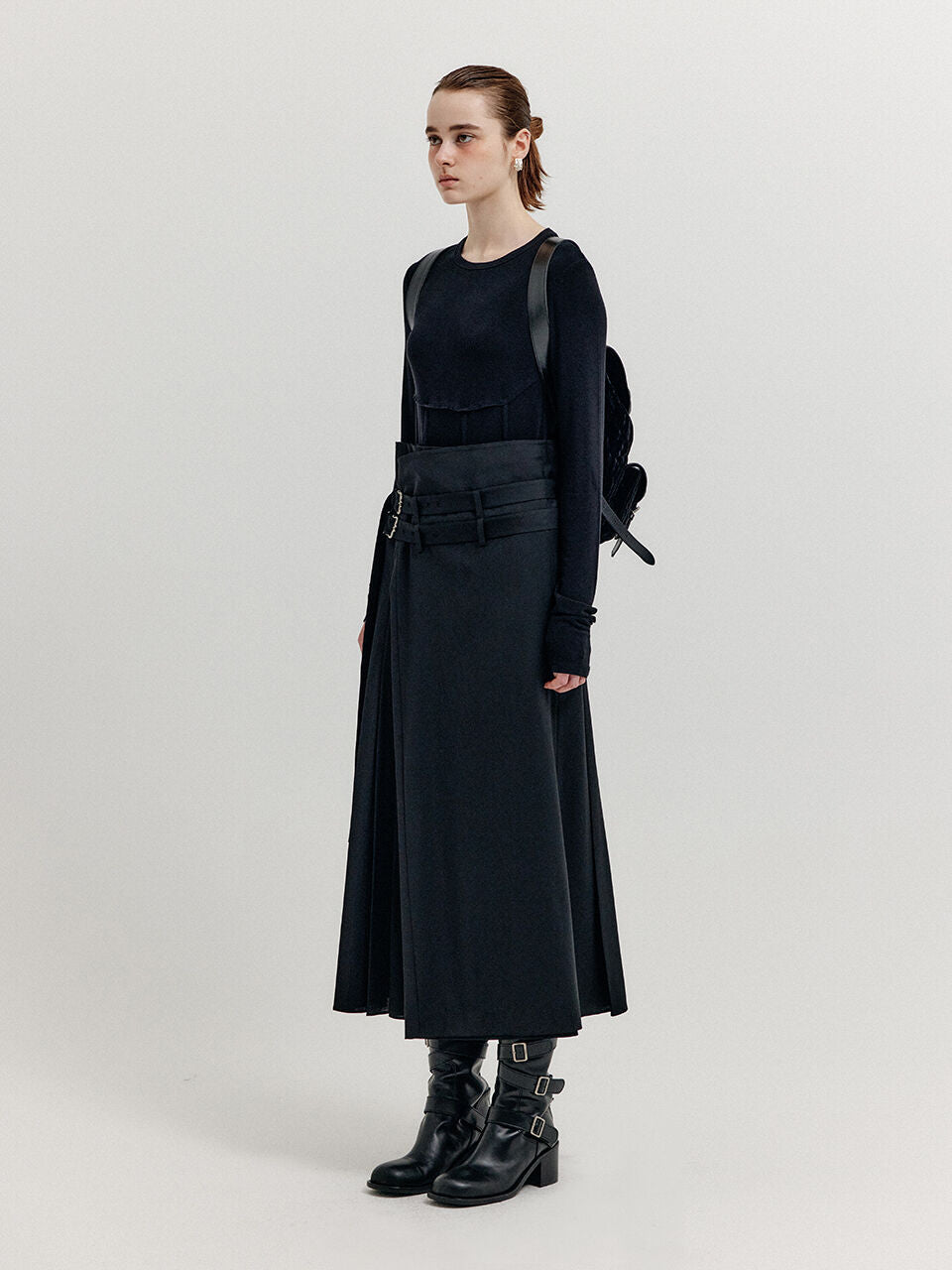 EENK EENK XIOND Double-Belt Wrap Pants - Black