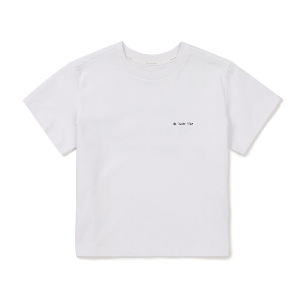 SNOWPEAK APPAREL Aerocool Women's Crop Short Sleeve T-Shirt White (S26MWFTS27)