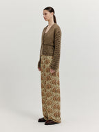 EENK EENK XOLERO V-neck Crop Knit Cardigan - Khaki