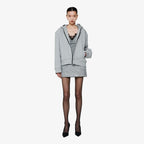 YCH LUREX-DETAILED LAYERED KNIT TOP GREY (F24TO9071GY)
