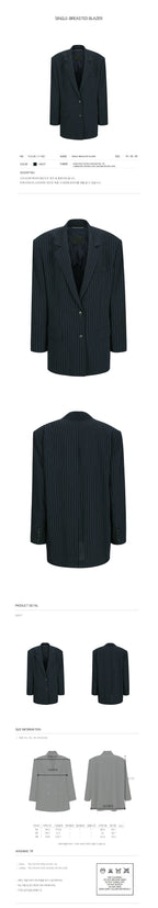 YCH SINGLE-BREASTED BLAZER NAVY (F24JK1111NV)