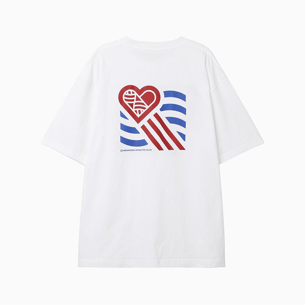 MENASOO Wave Hearttrack Graphic T Shirt_White