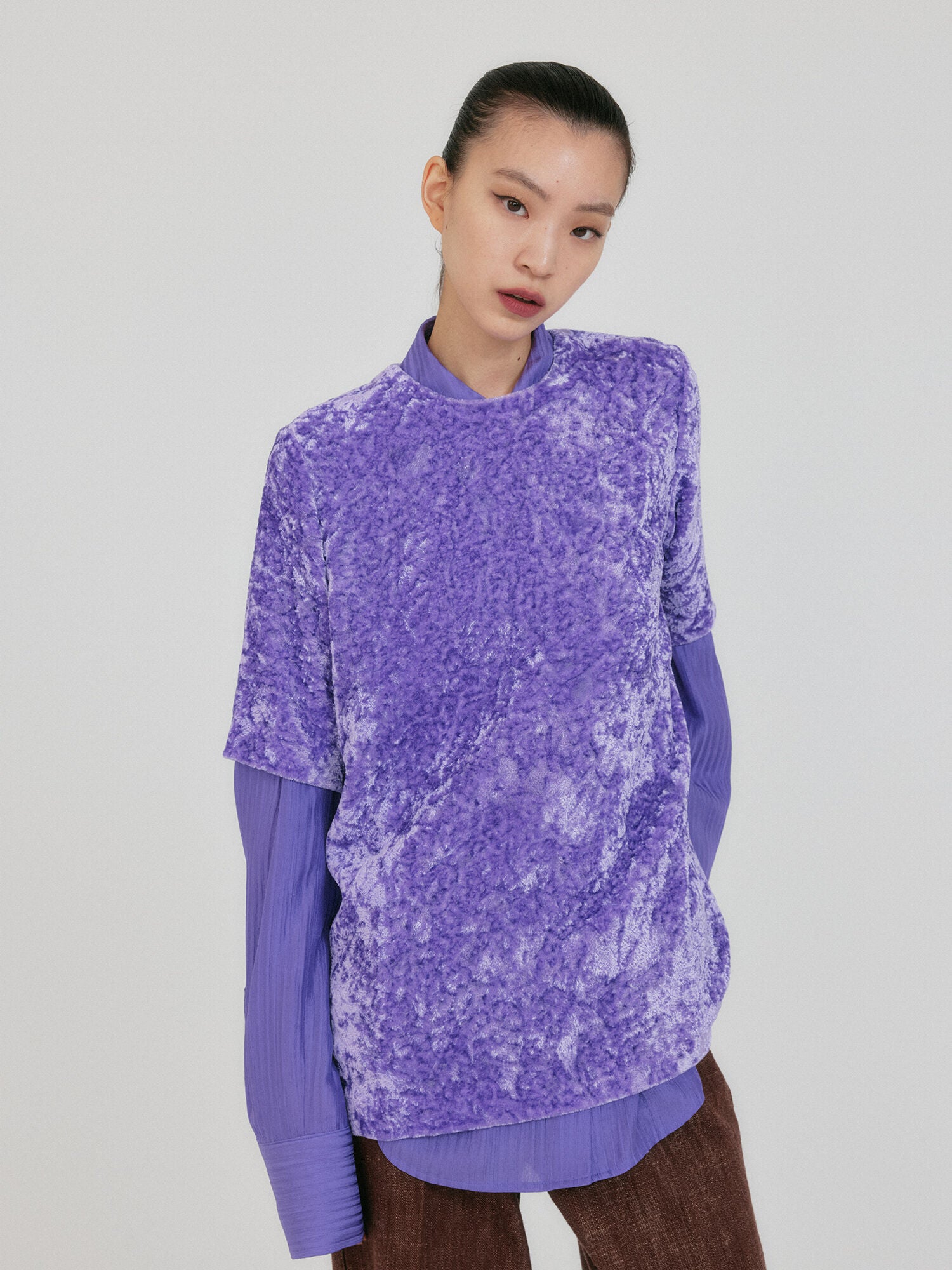 EENK ZANN Button-Back Top - Purple