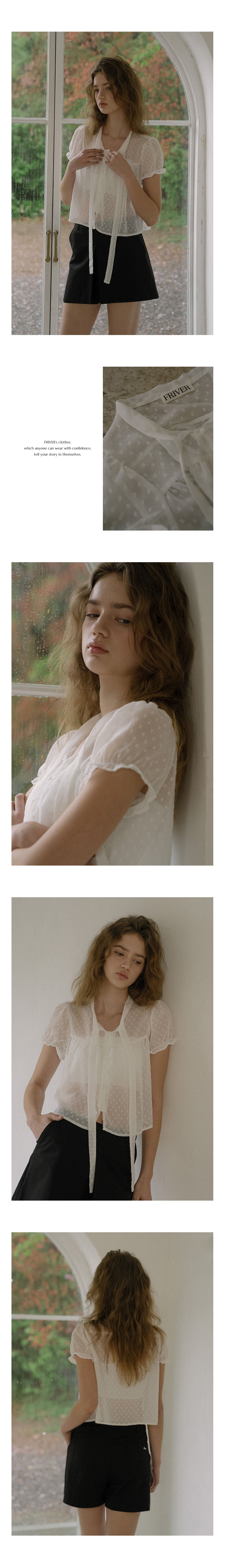 FRIVER07 Dot ribbon blouse [FRSU01BL02]_Ivory