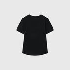GENERAL IDEA WOMAN Acetate Round Neck T-Shirt [BLACK] / GF2LTS509