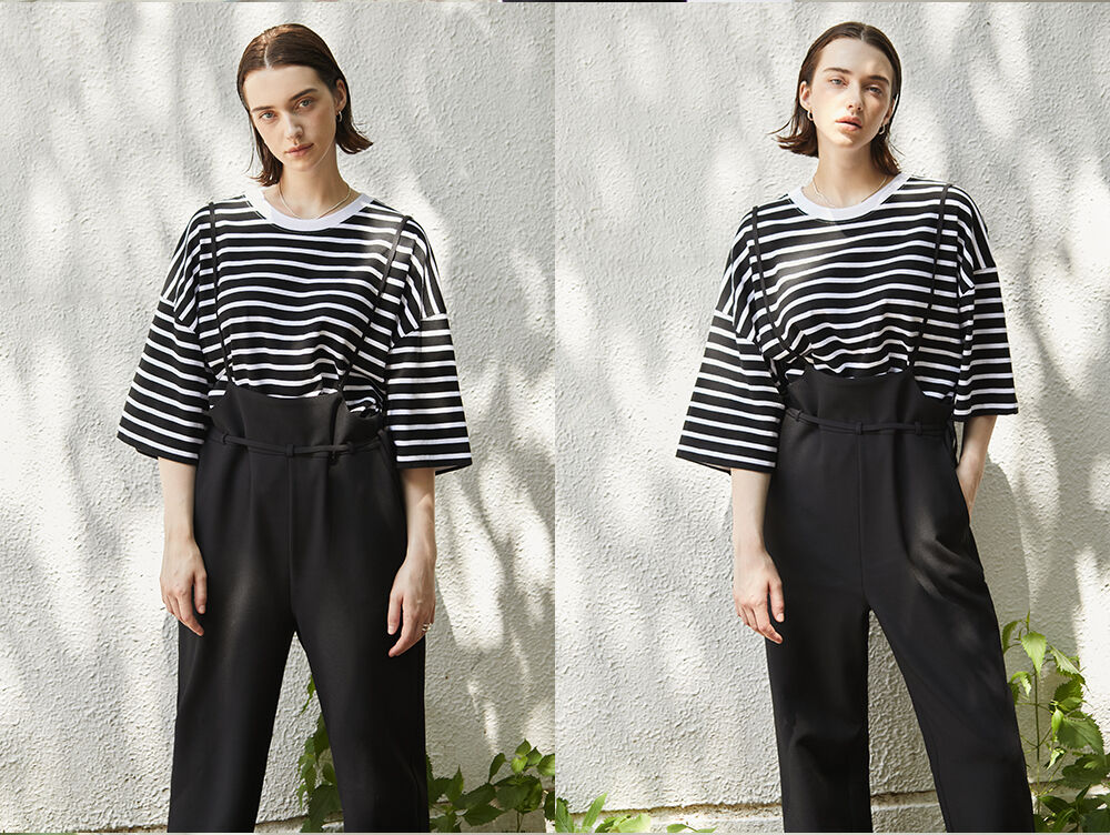 ariff low overall pants_BLACK