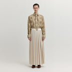 EENK EENK XOVEL Pleated Maxi Skirt - Ivory