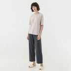 KOZNOK Maria Nagrang Layered Cotton Summer Women's Short Sleeve T-Shirt Inner Tee Indie Pink