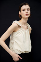 OUI MAIS NON Cloud cotton sleeveless top