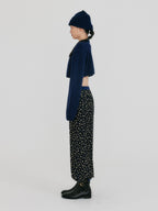 EENK ZONNE Cropped Knit Cardigan - Navy