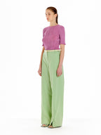 EENK EENK UTIL Pleated Knit Top - Pink