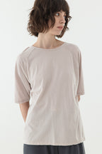 KOZNOK Maria Nagrang Layered Cotton Summer Women's Short Sleeve T-Shirt Inner Tee Indie Pink