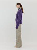 EENK EENK VACKLYN Pearl Trim Knit Pullover - Purple