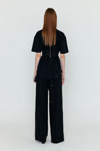 EENK EENK WILI Two-Tuck Wide Pants - Black