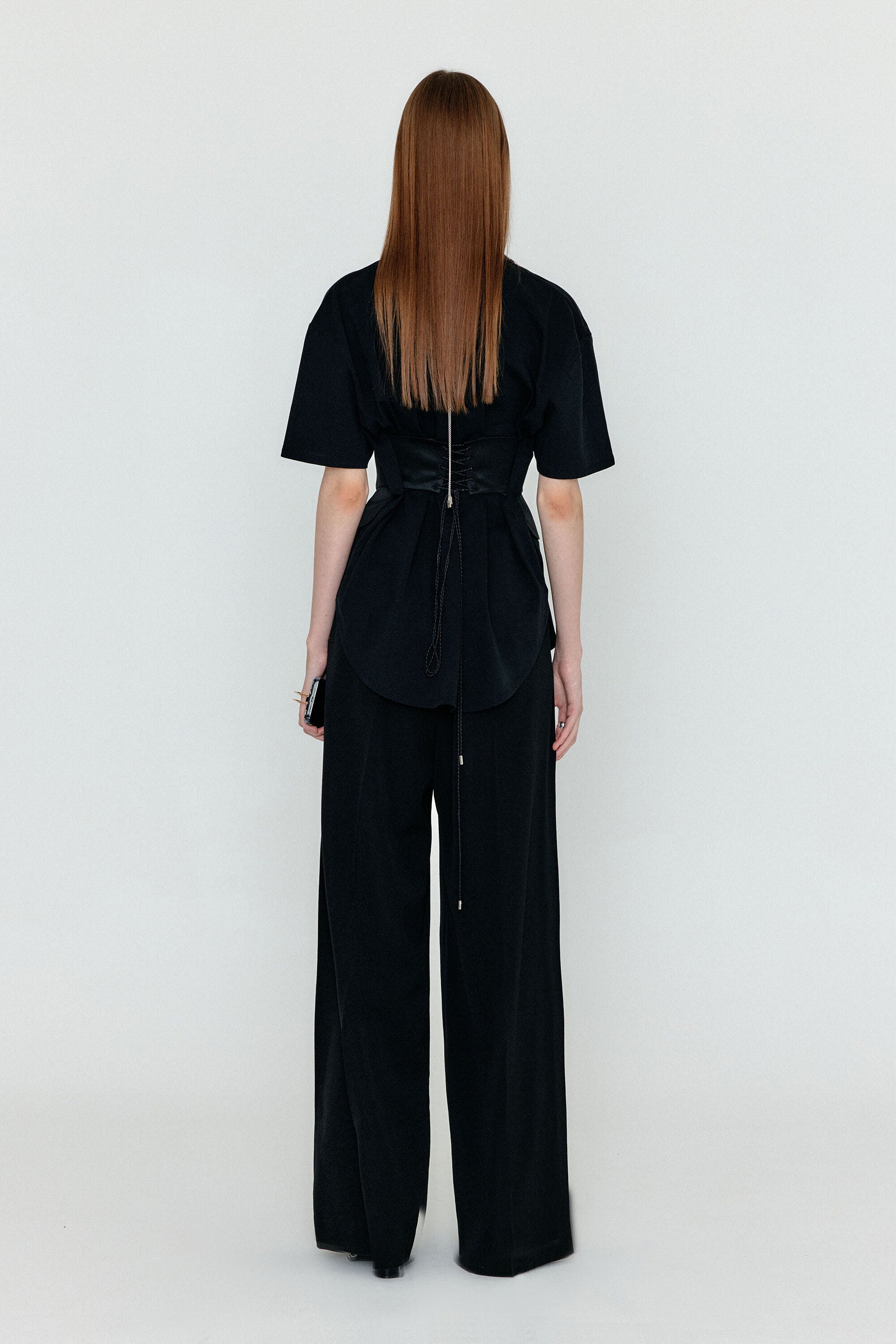 EENK EENK WILI Two-Tuck Wide Pants - Black