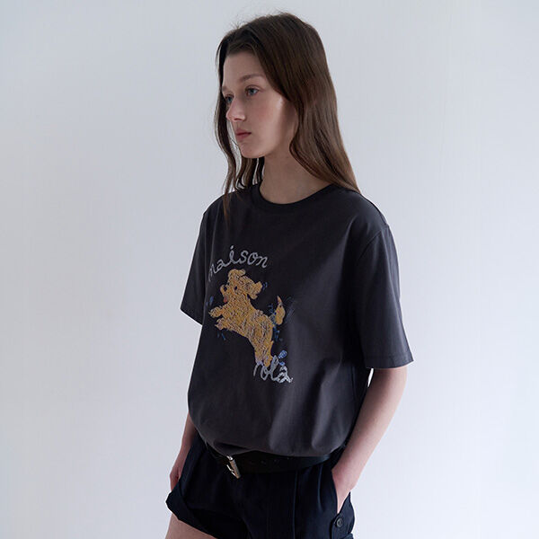 rolarola ROLA PUPPY FRIENDS T-SHIRT CHARCOAL