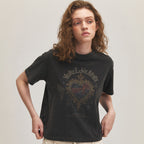 CPGN MORE LOVE Pigment Crop Short Sleeve T-Shirt Smoke Black