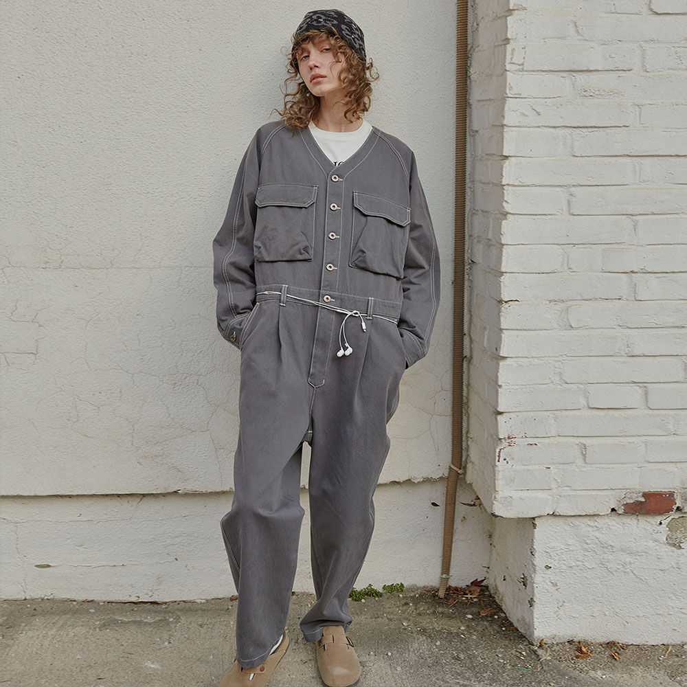 MAGOODGAN MAGOODGAN Jumpsuit No-collar Overfit Gray