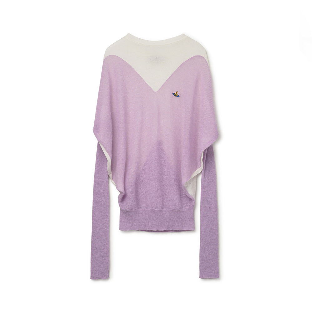 VIVIENNEWESTWOOD VIVIENNEWESTWOOD Knitwear Bicolor Heart Mohair Wool - Lavender/White