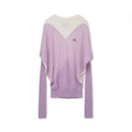 VIVIENNEWESTWOOD VIVIENNEWESTWOOD Knitwear Bicolor Heart Mohair Wool - Lavender/White